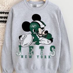 Customized Football Team Sweatshirt, Jets NFL Football Teams inspired Mickey Mouse Shirt - Game Day Shirt - Football