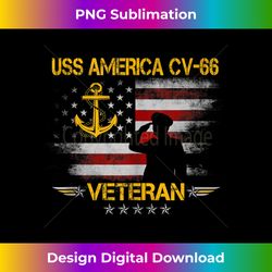 uss america cv-66 aircraft carrier veteran flag veterans day tank top - edgy sublimation digital file - chic, bold, and uncompromising