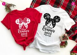 disney christmas shirt, 2024 disney christmas shirts, matching disney vacation shirt, disney castle christmas shirt, mer