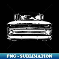 White 1966 Chevy C10 Sketch Art - Signature Sublimation PNG File - Revolutionize Your Designs