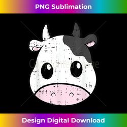 cow print skin pattern kawaii face cute animal lover gift - contemporary png sublimation design - pioneer new aesthetic frontiers