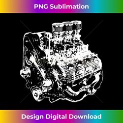 flathead v8 engine silhouette - innovative png sublimation design - craft with boldness and assurance