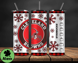 cleveland browns christmas tumbler png, nfl merry christmas png, nfl, nfl football png 08
