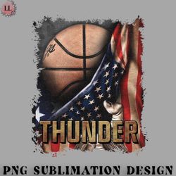 basketball png vintage teams basketball styles thunder american flag gifts