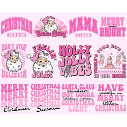 retro pink christmas svg png bundle, pink christmas png, christmas svg, christmas shirt design, christmas bundle , pink