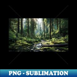 serene forest landscape - tranquil nature art print - high-quality png sublimation download - revolutionize your designs