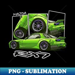 Mazda RX7 JDM - PNG Transparent Sublimation File - Instantly Transform Your Sublimation Projects