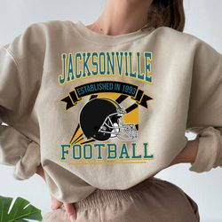 Jacksonville Football Sweatshirt Jaguars Shirt Jacksonville Football Crewneck Retro Vintage Jaguars Shirt Jags shirt Jag