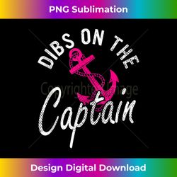 womens dibs on the captain funny boating captain tank top - bespoke sublimation digital file - challenge creative boundaries