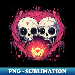 skull in love t shirt - special edition sublimation png file - unleash your inner rebellion
