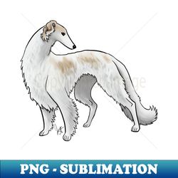 dog - borzoi - tan and white - exclusive sublimation digital file - bold & eye-catching