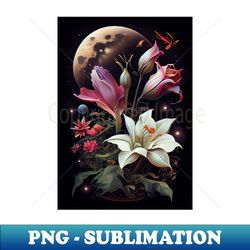 faraway botanic space 2 - instant sublimation digital download - enhance your apparel with stunning detail