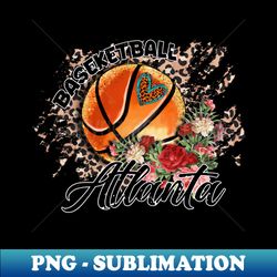 aesthetic pattern atlanta basketball gifts vintage styles - modern sublimation png file - spice up your sublimation projects