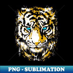 safari tiger head - colourful tiger eyes - premium png sublimation file - capture imagination with every detail