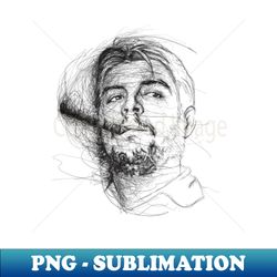 che guevara scribble art - unique sublimation png download - enhance your apparel with stunning detail