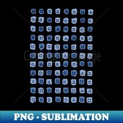 abstract geometrical blue pattern - png transparent sublimation file - unleash your creativity