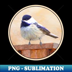chickadee on birdhouse - instant sublimation digital download - revolutionize your designs