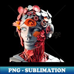 cyborg portrait 76 - stylish sublimation digital download - perfect for sublimation art