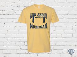 uofm football shirt, vintage style michigan wolverines football tshirt, ann arbor michigan t-shirt, '90s michigan footba