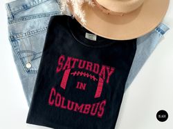 vintage ohio state football shirt, saturday in columbus tshirt, osu gameday tee, osu buckeyes t-shirt for tailgating gif