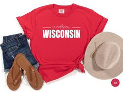 wisconsin badgers shirt, madison wisconsin tailgate apparel, u of wisconsin clothing gift, university of wisconsin tshir
