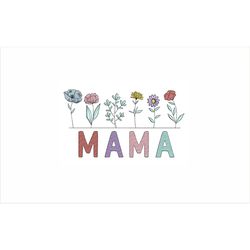 mama machine embroidery design. 5 sizes. mother's day embroidery design