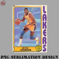 basketball png retro magic basketball trading card