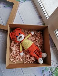 amigurumi tiger crochet toy, souvenir toy, christmas gift, gift for children, handmade gift