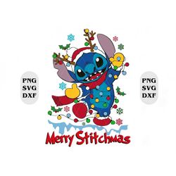 merry christmas svg, merry stitchmas svg, stitch layered svg, family vacation svg, family christmas svg, xmas character