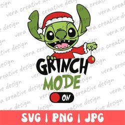 santa stitch christmas mode on svg png, stitch grinch mode on svg png, layered xmas stitch svg, holiday stitch png, svg