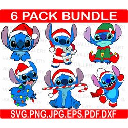 stitch svg, christmas svg, high quality layered files, svg files for cricut, clip art, vector files, cartoon characters
