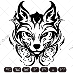 Fox svg /FOX Face svg / Fox Head svg / Fox Mascot svg / Fox Printable /Fox detailed/ INSTANT DOWNLOAD