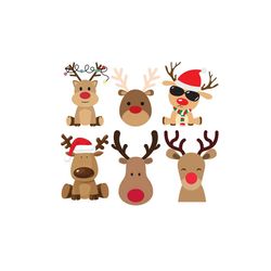 reindeer svg, reindeer face svg, christmas reindeer svg, rudolph reindeer svg, xmas reindeer svg, santa reindeer, cricut