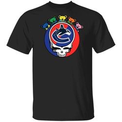 grateful dead mixed vancouver canucks hockey shirt cool gift mn09