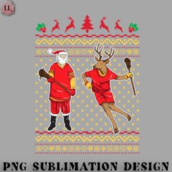 hockey png lacrosse lax santa reindeer ugly christmas