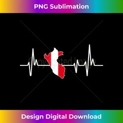 heartbeat design peruvian flag peru - contemporary png sublimation design - crafted for sublimation excellence