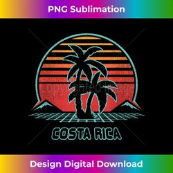 costa rica retro vintage 80s style - futuristic png sublimation file - lively and captivating visuals