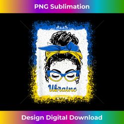 messy bun girl ukraine flag ukrainians mens womens kids - chic sublimation digital download - challenge creative boundaries