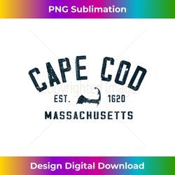 cape cod massachusetts established 1620 retro style - classic sublimation png file - access the spectrum of sublimation artistry