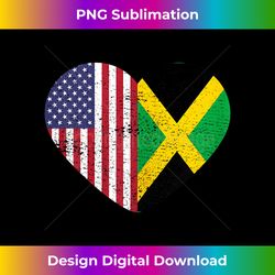 american jamaican women jamaican flag girls jamaican roots - minimalist sublimation digital file - access the spectrum of sublimation artistry