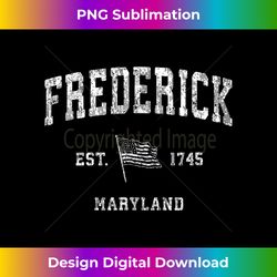 frederick maryland md t- vintage us flag sports tee - bespoke sublimation digital file - crafted for sublimation excellence