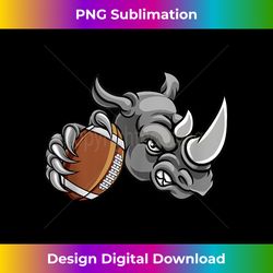 rhino holding soccer football ball mascot tank top - minimalist sublimation digital file - chic, bold, and uncompromising