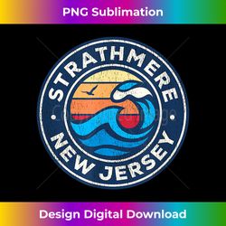 strathmere new jersey nj vintage nautical waves design - futuristic png sublimation file - infuse everyday with a celebratory spirit