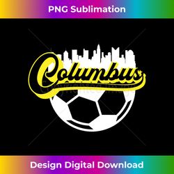columbus ohio soccer apparel city skyline futbol long sleeve - artisanal sublimation png file - infuse everyday with a celebratory spirit