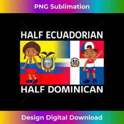 kids half ecuadorian half dominican toddler girl ecuador flag - luxe sublimation png download - immerse in creativity with every design