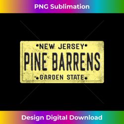 pine barrens new jersey retro distressed nj license plate long sleeve - eco-friendly sublimation png download - chic, bold, and uncompromising