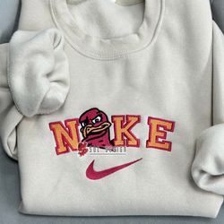 nike virginia tech hokies embroidered sweatshirt, ncaa embroidered sweater, virginia tech shirt, ncaa, unisex shirts