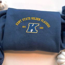 ncaa embroidered shirt, kent state golden flashes embroidered sweatshirt, kent state golden logo, embroidered hoodie