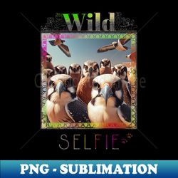 bird falcon wild nature funny happy humor photo selfie - aesthetic sublimation digital file - fashionable and fearless