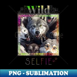 wolf  wild nature funny happy humor photo selfie - png sublimation digital download - revolutionize your designs